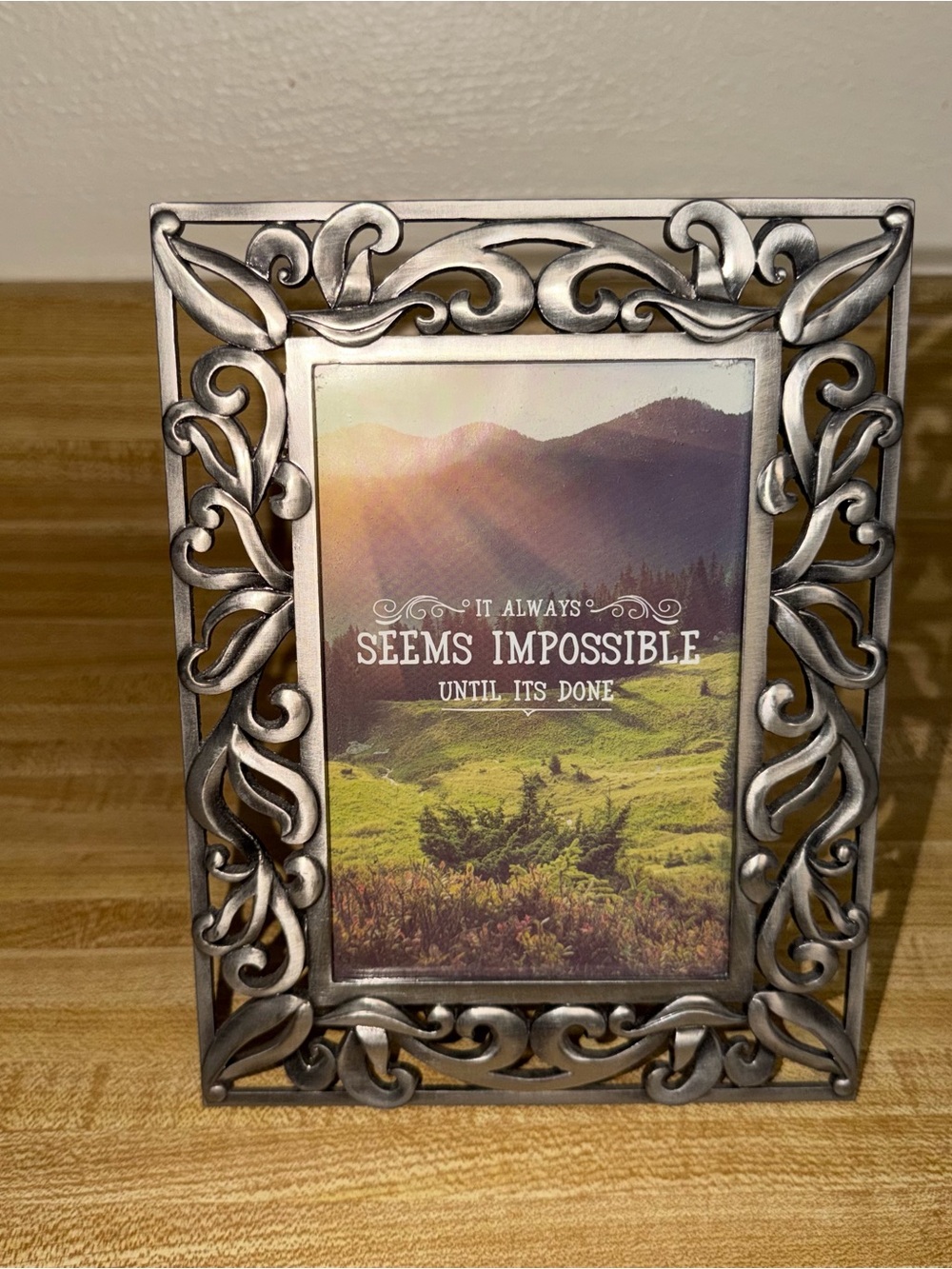 Vintage sixtrees Parker pewter 4x6 Ornate Scrollwork Photo Frame picture frame